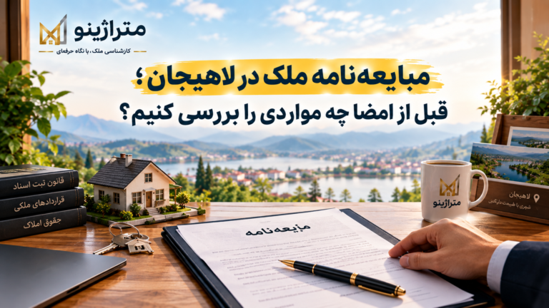 مبایعه‌نامه ملک در لاهیجان؛ قبل از امضا چه مواردی را بررسی کنیم؟